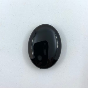 Perles d'agate noire, onyx noir, ovale 30 x 40, pierre précieuse pour la peinture, approvisionnement fait main, curiosité mondiale, commande spéciale, matériel de bijouterie