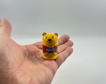 Muñeca rusa de madera de oso Winnie pintada a mano: 5 piezas
