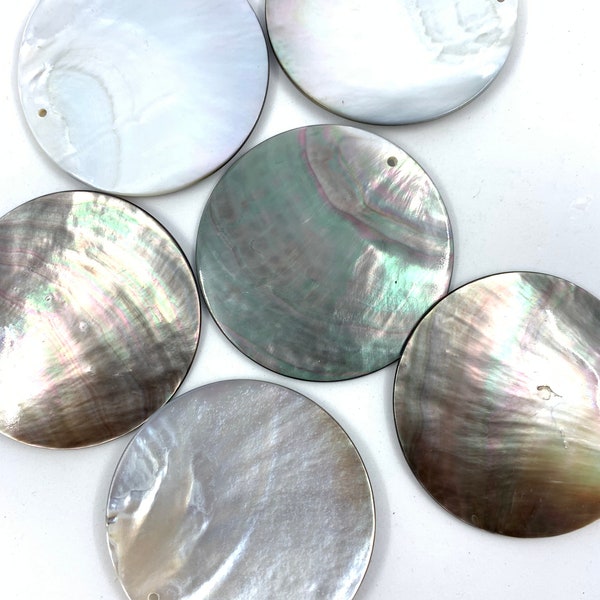 Tahitian blacklip, mother of pearl, shell, Natural cut, black sea shell, 60mm round, material shell painting, material for jewelry making