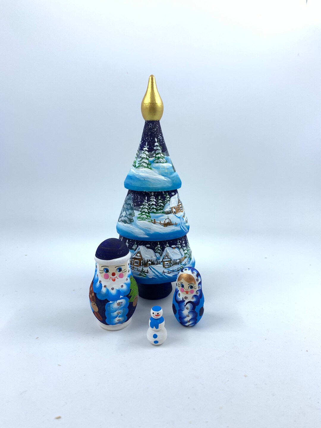 Christmas Tree Shape Russian Nesting Doll Matryoshka Doll - Etsy