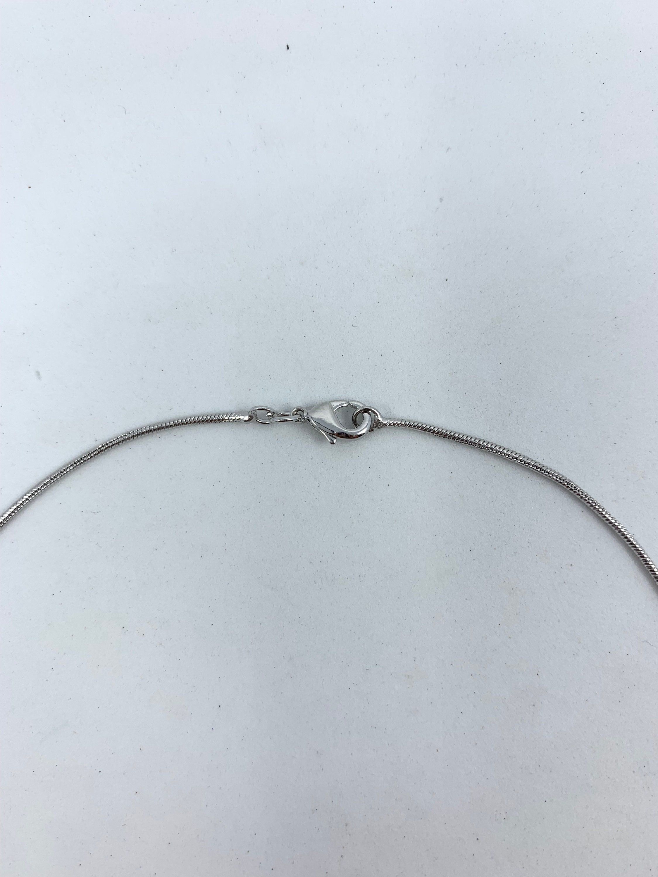 Collana A Catena A Forma Di Serpente In Argento 925 Rodio 50Cm - Foto 5