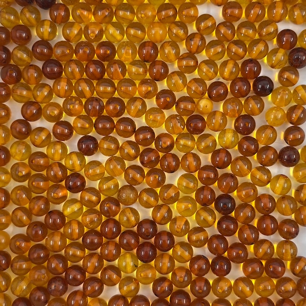 Hand made, baltic amber, 6mm perfect round, bag for 6 pieces, material for earrings, light weight, Global Curiosity, Summer jewelry,