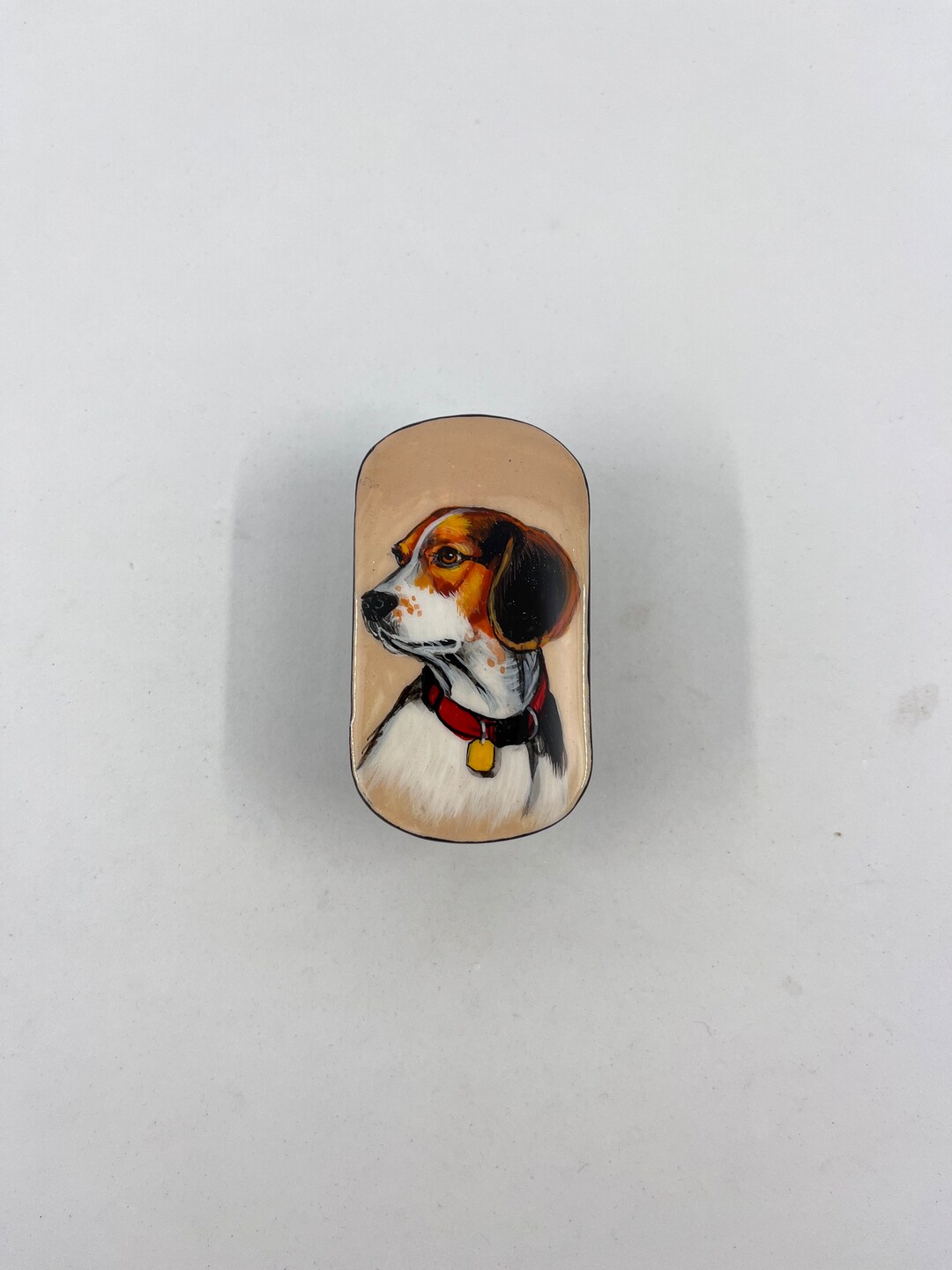 Hand Painted Paper Mache Lacquer Art Box Beagle Dog Box Etsy
