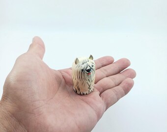 Hand Painted Dog, Komondor, Matryoshka Doll: 5 Piece Wooden Nesting Set