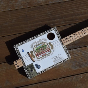 Cigar box guitar, 3 string guitar, handmade cbg