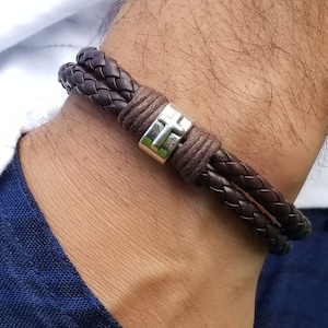Men's religious leather bracelets best sale
