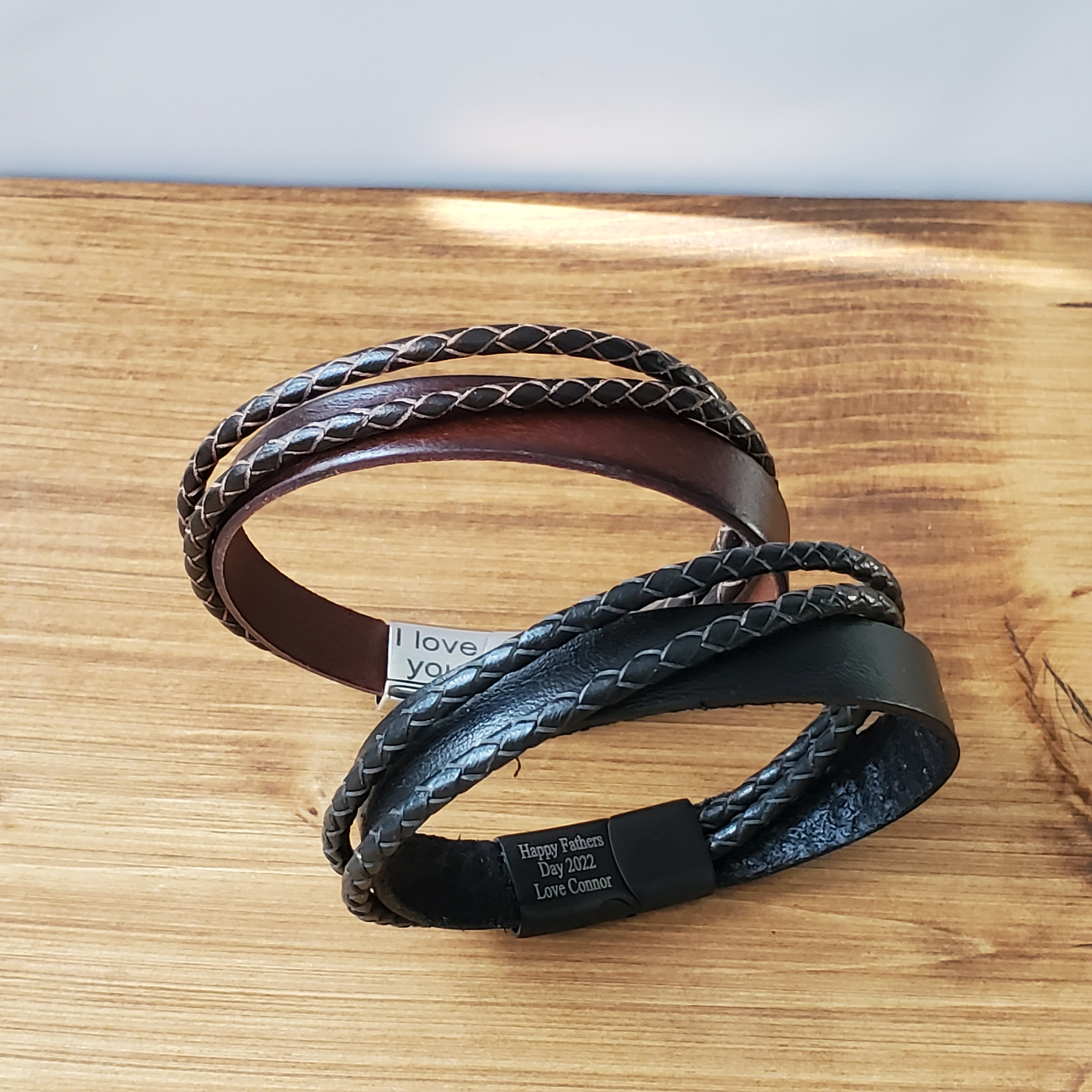 Simple Diy Mens Bracelets Simple Retro Woven Personalized Leather