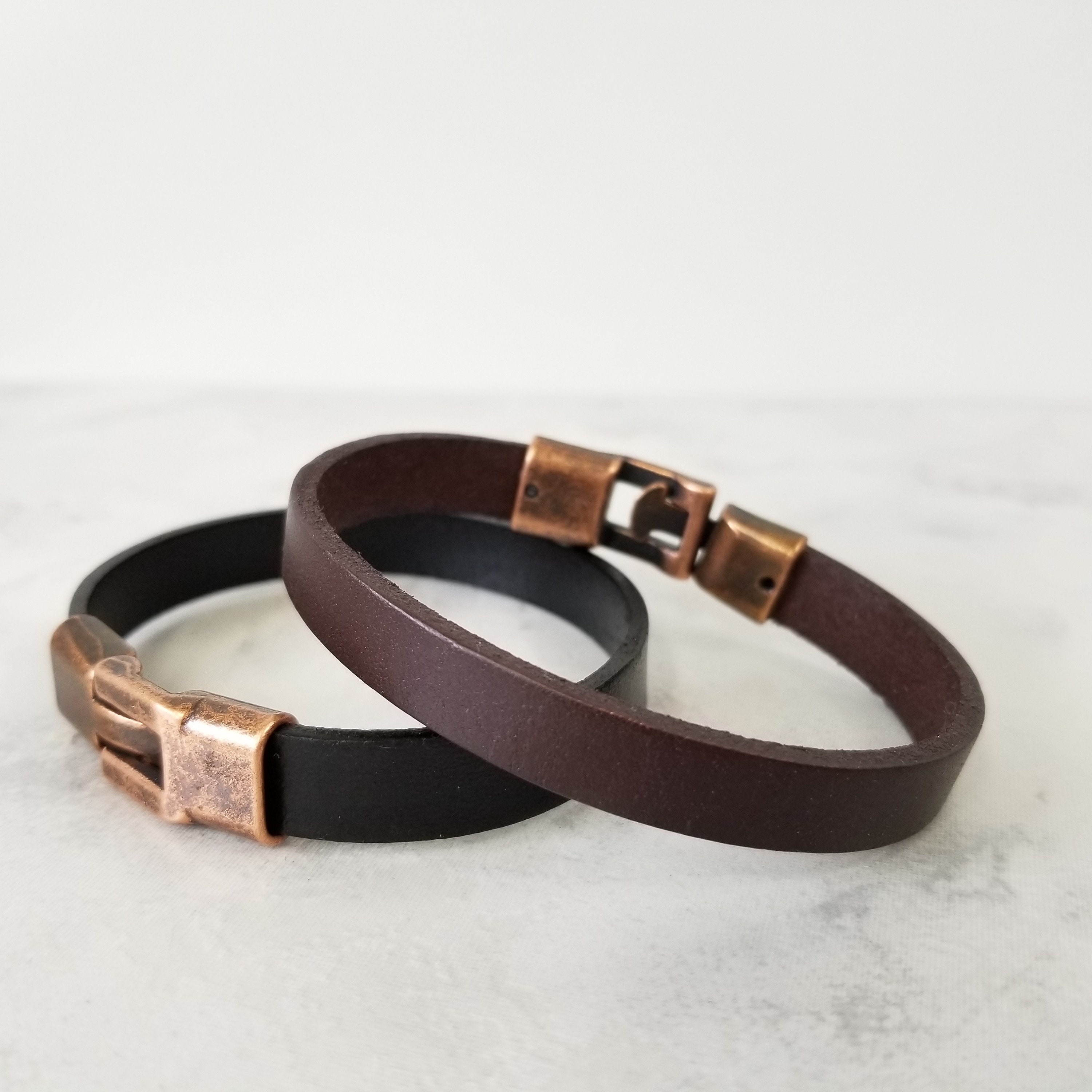 Men's 10 inch leather bracelets clearance