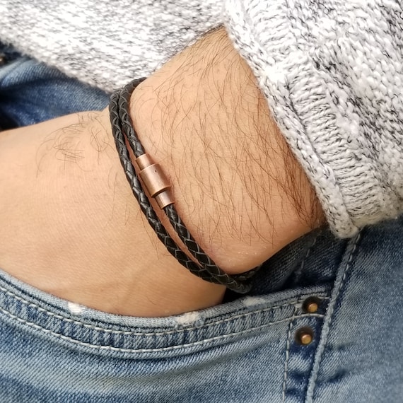 Etsy mens leather bracelet shop