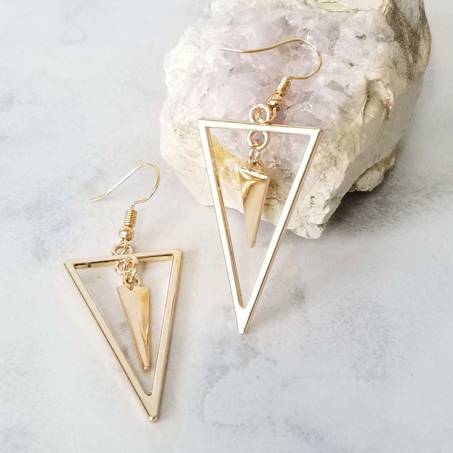 •METAMORPH• gold dangle earrings