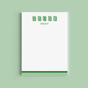Mahjong Dostosowywalna Nazwa 5x7 Notatnik
