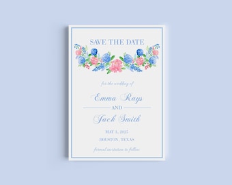 Handpainted Watercolor Floral Save the Date