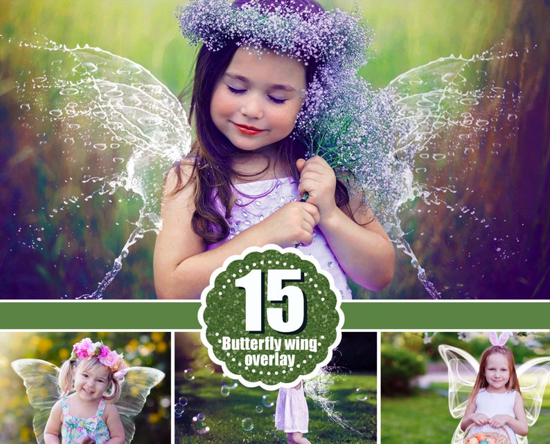15 Angel butterfly Wings Photo Overlays, Photography Overlays, Photography Photo Prop, magic fairy fantasy wight wing, png file