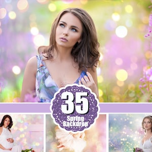 35 Spring Summer Pastel Photo Art Backdrops, Bokeh, Photoshop ...