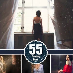 55 Floating dust effect, Photoshop overlays, Dust Particles Effect, Sparkling dust, Lights, Ray, bokeh, glitter, cinematic dust, jpg