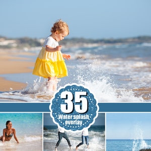 35 water splash photo Overlays, Photography Overlays, Photoshop overlay, summer splatter river ocean sea overlay, Digital Download, png