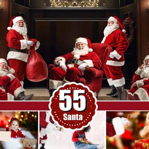 55 Santa with gift, Photoshop overlay, Christmas holiday overlay, real Santa, scrapbooking Christmas, winter, snow, star, png