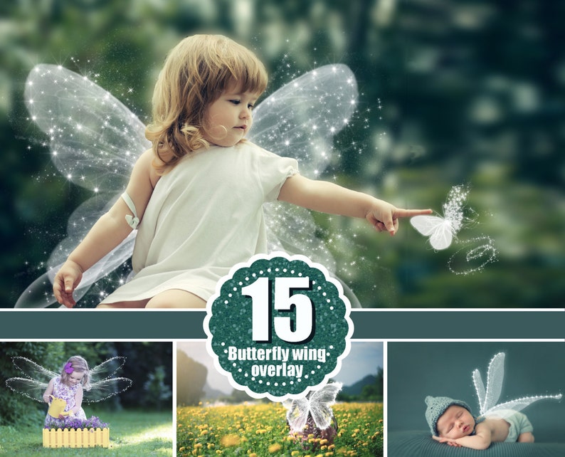 15 magic Wings Photo Overlays, Photography Overlays, Photography Photo Prop, magic fairy fantasy wight wing, png file