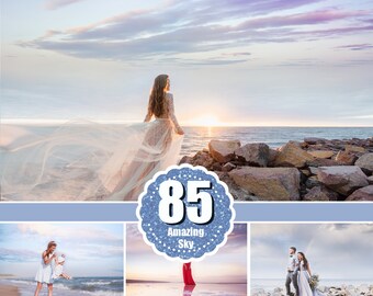 85 atemberaubende Himmels- und Wolkenfotos, Photoshop-Overlay, Sonnenuntergang, Pastell, dunkel, realistisch, Natur, romantisch, englisch, Strand, GIMP-Himmel-JPG-Datei