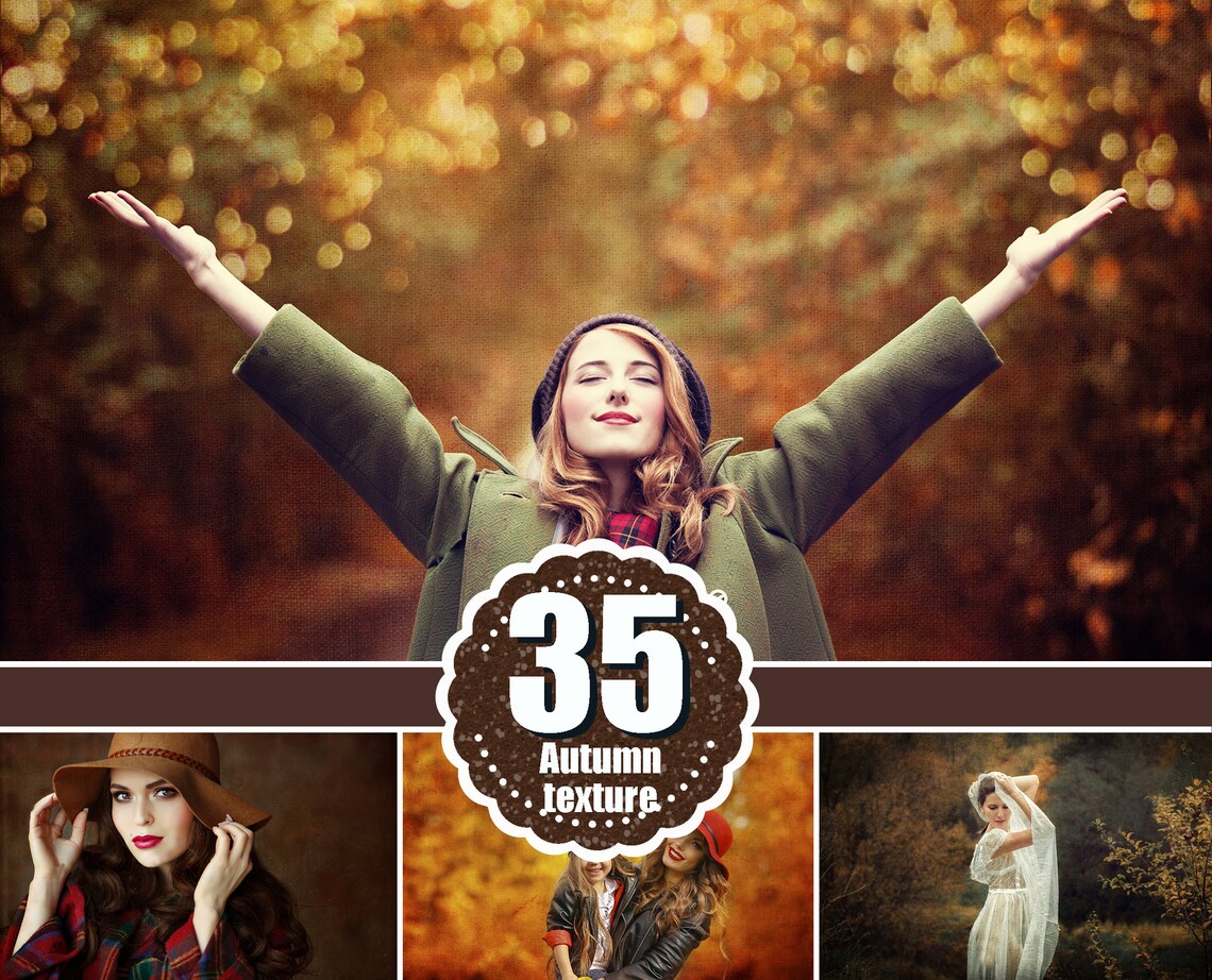 35 Autumn Textures, Photoshop Overlays, Autumn Digital Paper, Digital ...