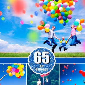 65 balloons balloon Photo Overlays, Photography Overlays, Photography Prop, Digital Download, clip art, clipart, png file