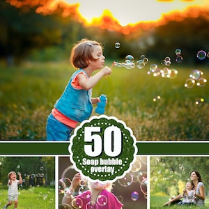 30 Bubbles Photoshop Overlays, Realistic Soap air bubbles Photo effect, Outdoor summer photo Sessions, Professional Retouching, jpg file