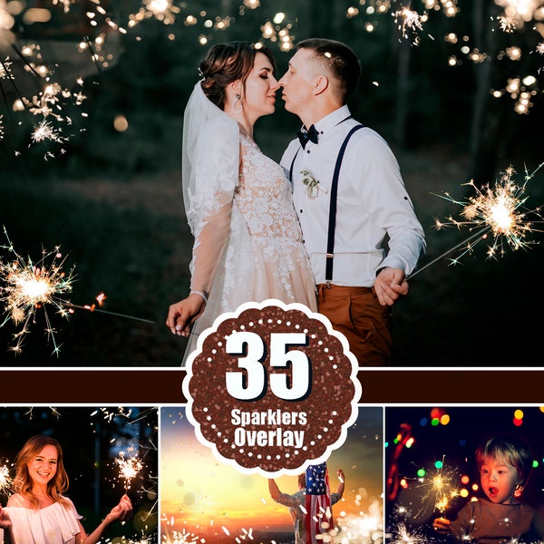 35 Sparkler overlays, Christmas, holiday, Xmas, winter, New Year, wedding, Photoshop overlay, lights, Bengal fire, bokeh, png