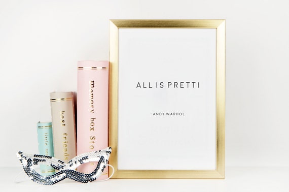 Andy Warhol Print All Is Pretty Office Decoroffice Signs Etsy