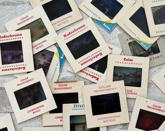 20 random vintage cardboard photo slides 35mm variety pack different styles, subjects and condition mixed media, junk journal supplies