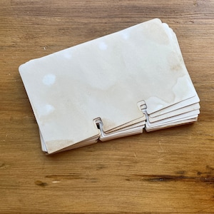 20 large coffee dyed and stained vintage Rolodex cards 3&quot;x5&quot; for memory dex, collage, junk journal, ephemera, journaling cards grubby grungy