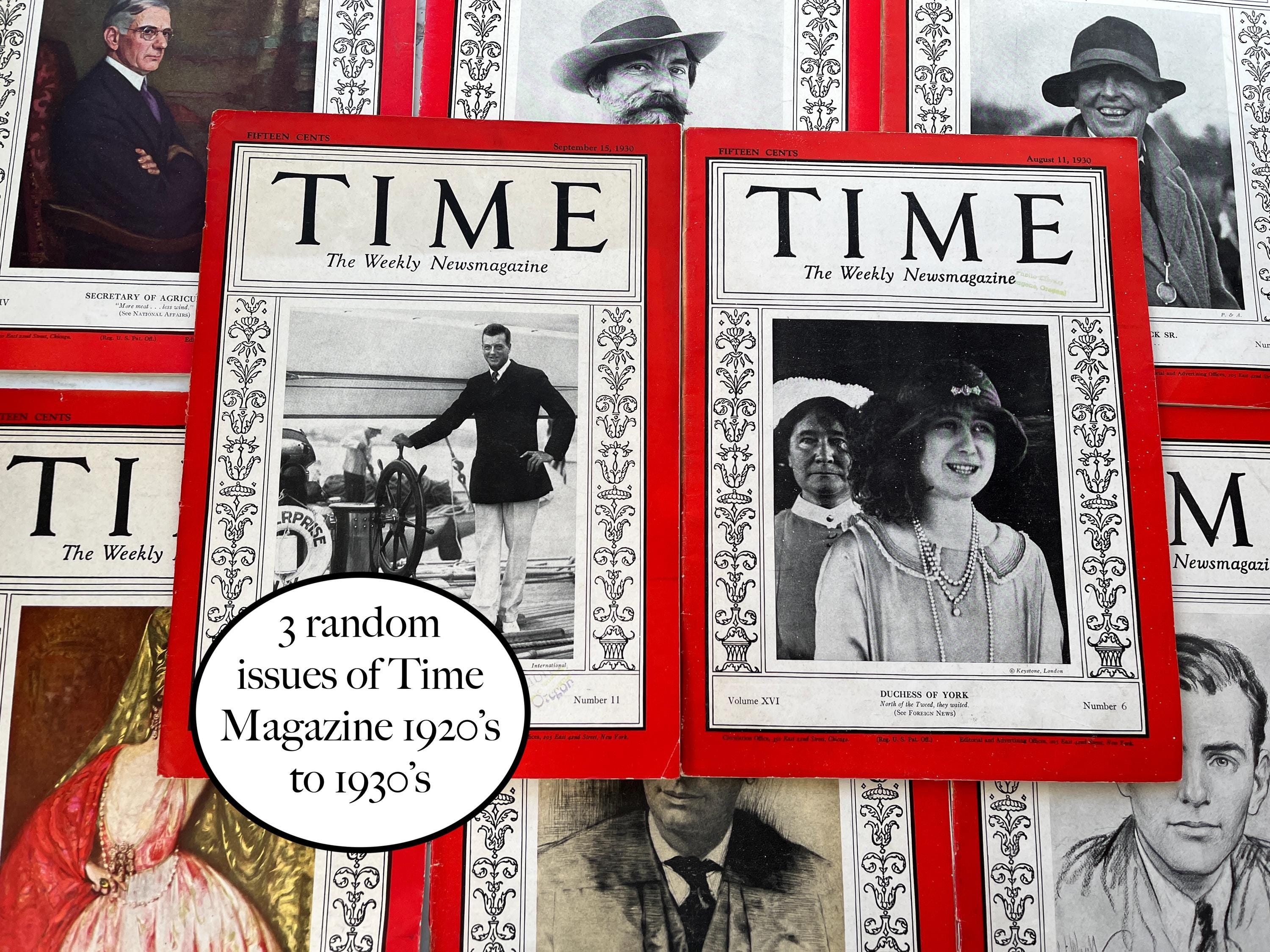 Vintage Time Magazines - Etsy