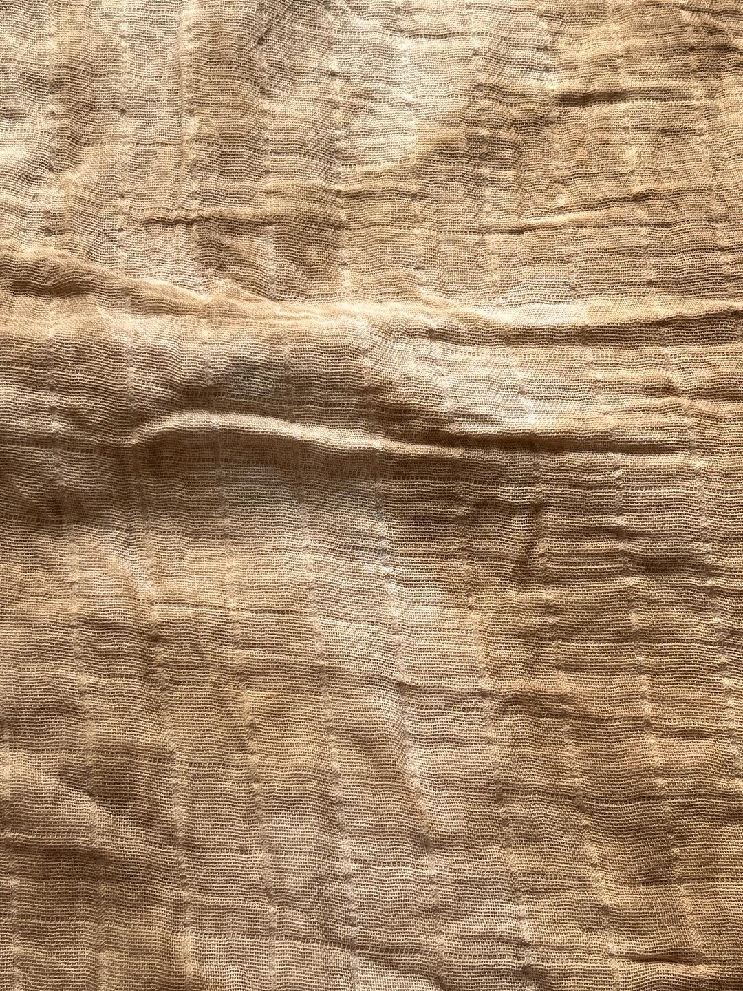 1 Yard Pre-cut Coffee Dyed and Stained Light Weight Gauze Fabric ...