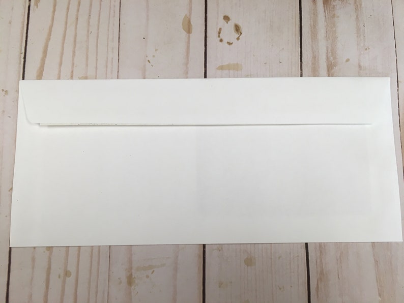 10 White Large Business Window Envelopes Left Side 9.5 Etsy