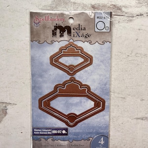 Spellbinders dies Media Mixage Frames Two 4 metal die cutting dies for mixed media, journals, tags and card making Sealed and never used