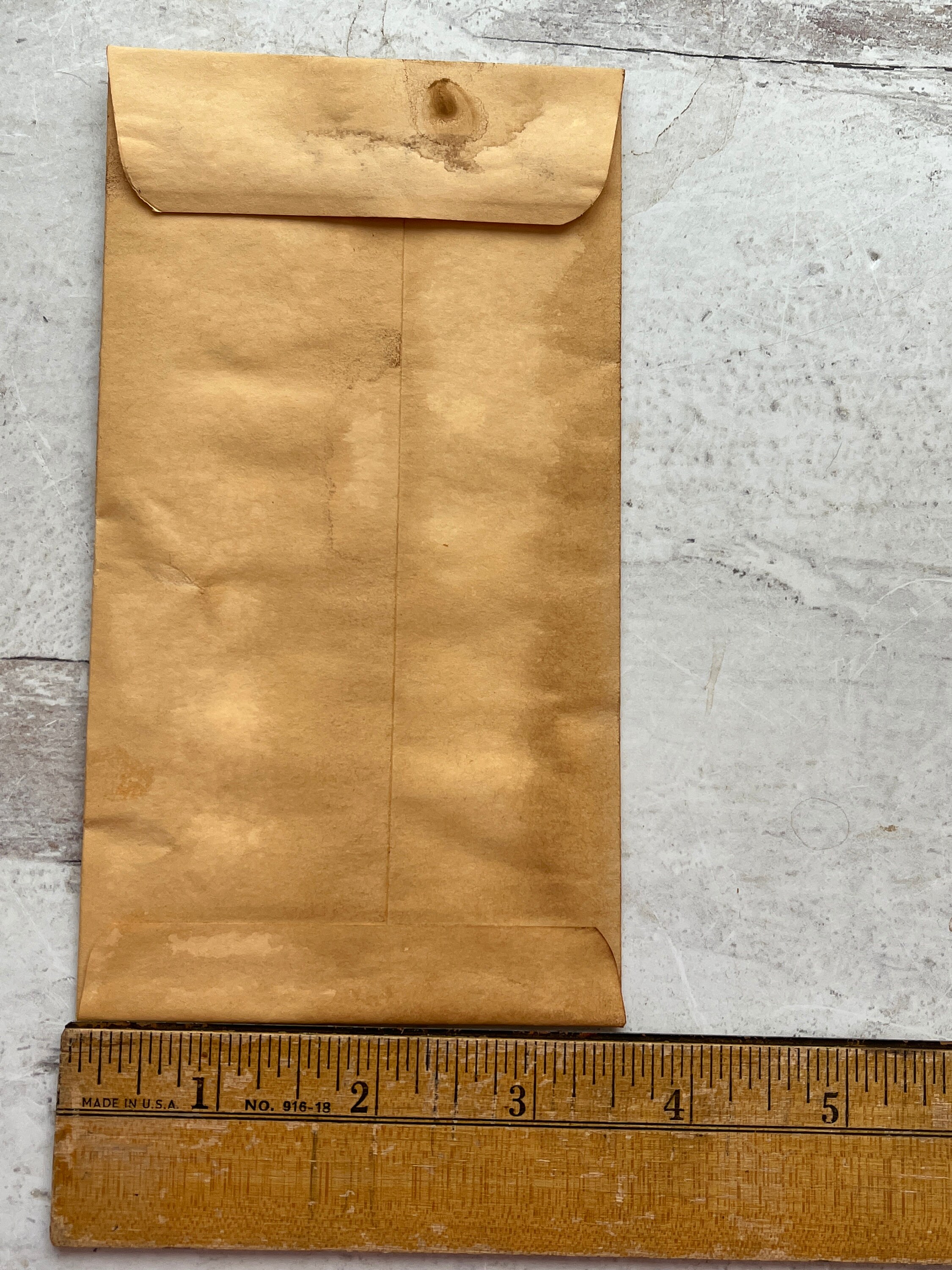 10 Vintage Coffee Dyed Stained Large Coin Envelopes 6.5 Inches Etsy