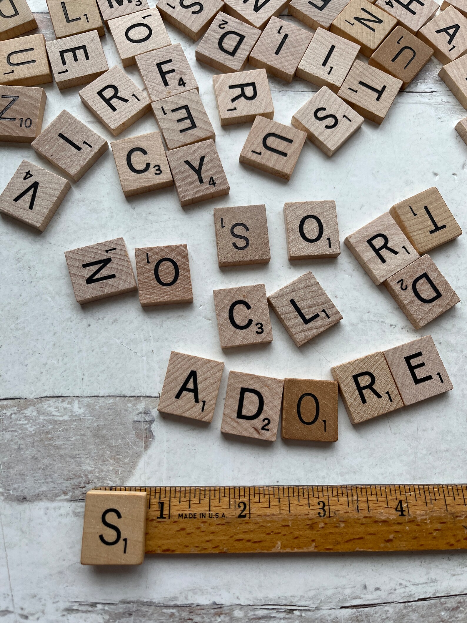 50 Random Scrabble Wood Game Tiles / Letters Mixed Lot From Different ...