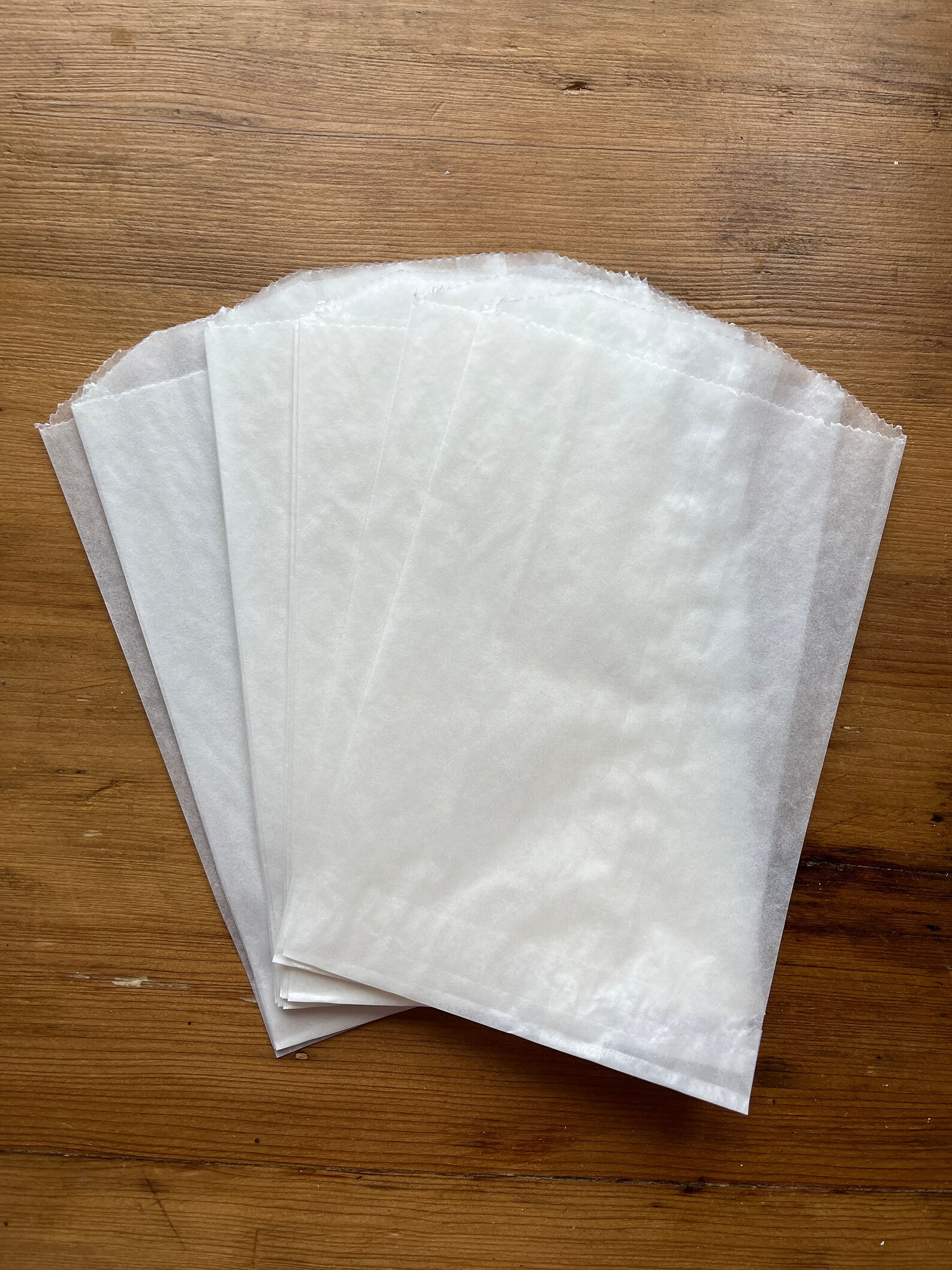12 White Glassine Flat Bags or Sacks 4.5 X 7.25 Inches Perfect Etsy