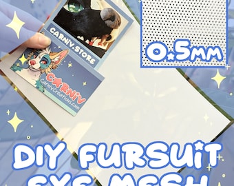 Sublimation Mesh Fabric Fursuit Eyes DIY Kit [Optional Plastic]