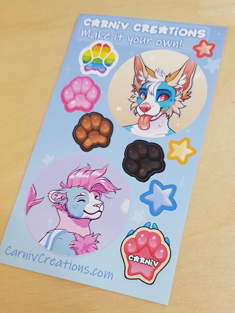 Fursuit Fan Costume Cooling Furry Stickers Included Etsy