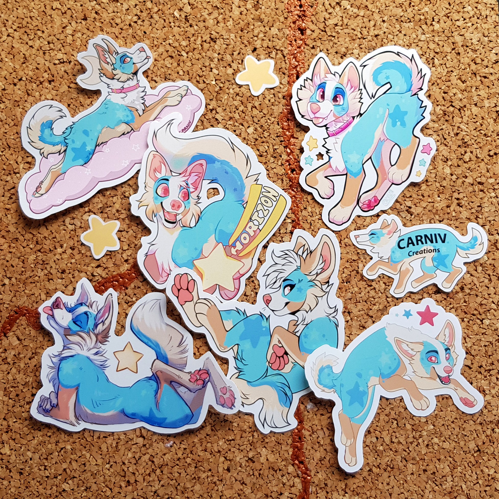 Furry Stickers Horizon the cute mutt doggo Star themed Etsy