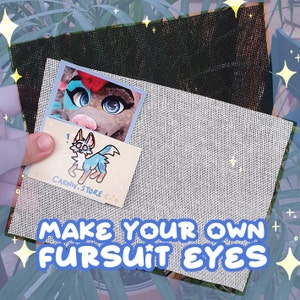 Kit DIY Fursuit Eyes en tissu maillé plastique en option image 1