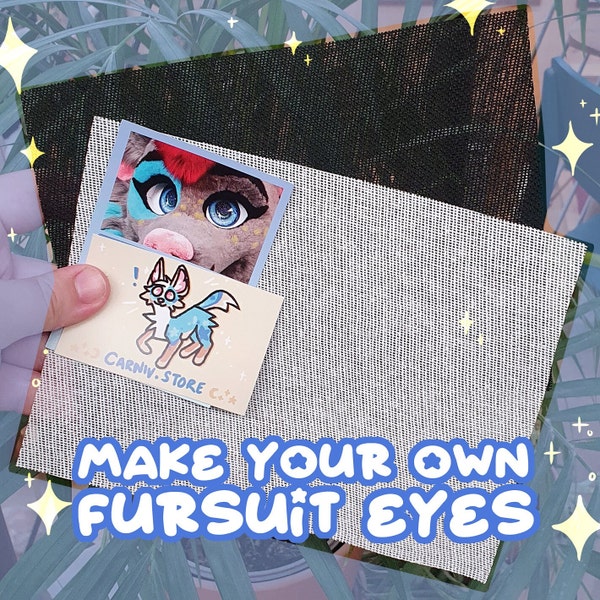 Kit DIY Fursuit Eyes en tissu maillé [plastique en option]