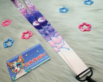 Lanyards Clouds, Stars, Vaporwave, Ocean, Furry Themed