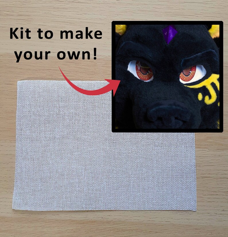 Mesh Fabric Fursuit Eyes DIY Kit [Plastic + foam options]