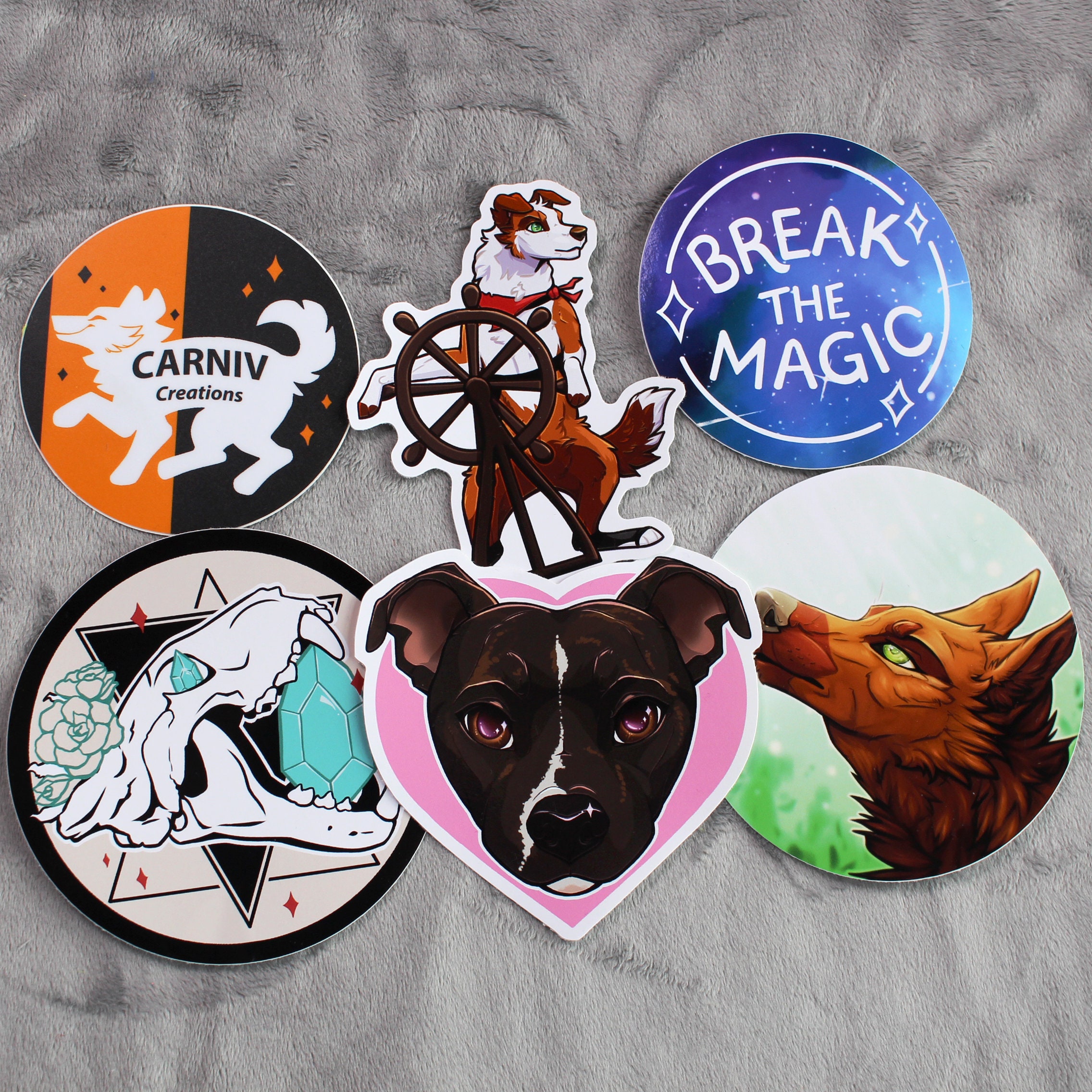 Furry Stickers Skulls Fursuits & Dogs Etsy
