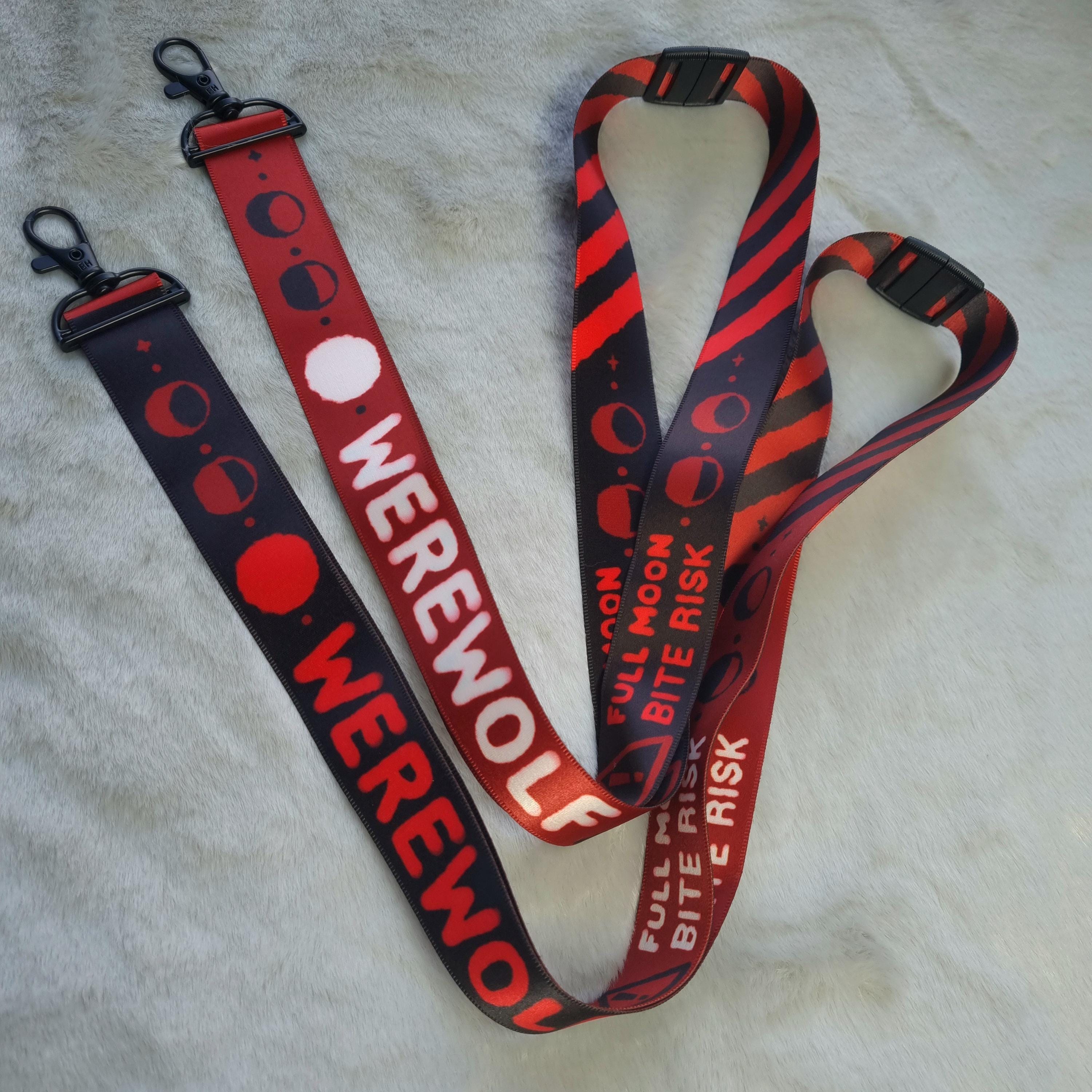 Bite Risk Red Werewolf Lanyard | Furry Themed Fursuit Accessory - Etsy UK