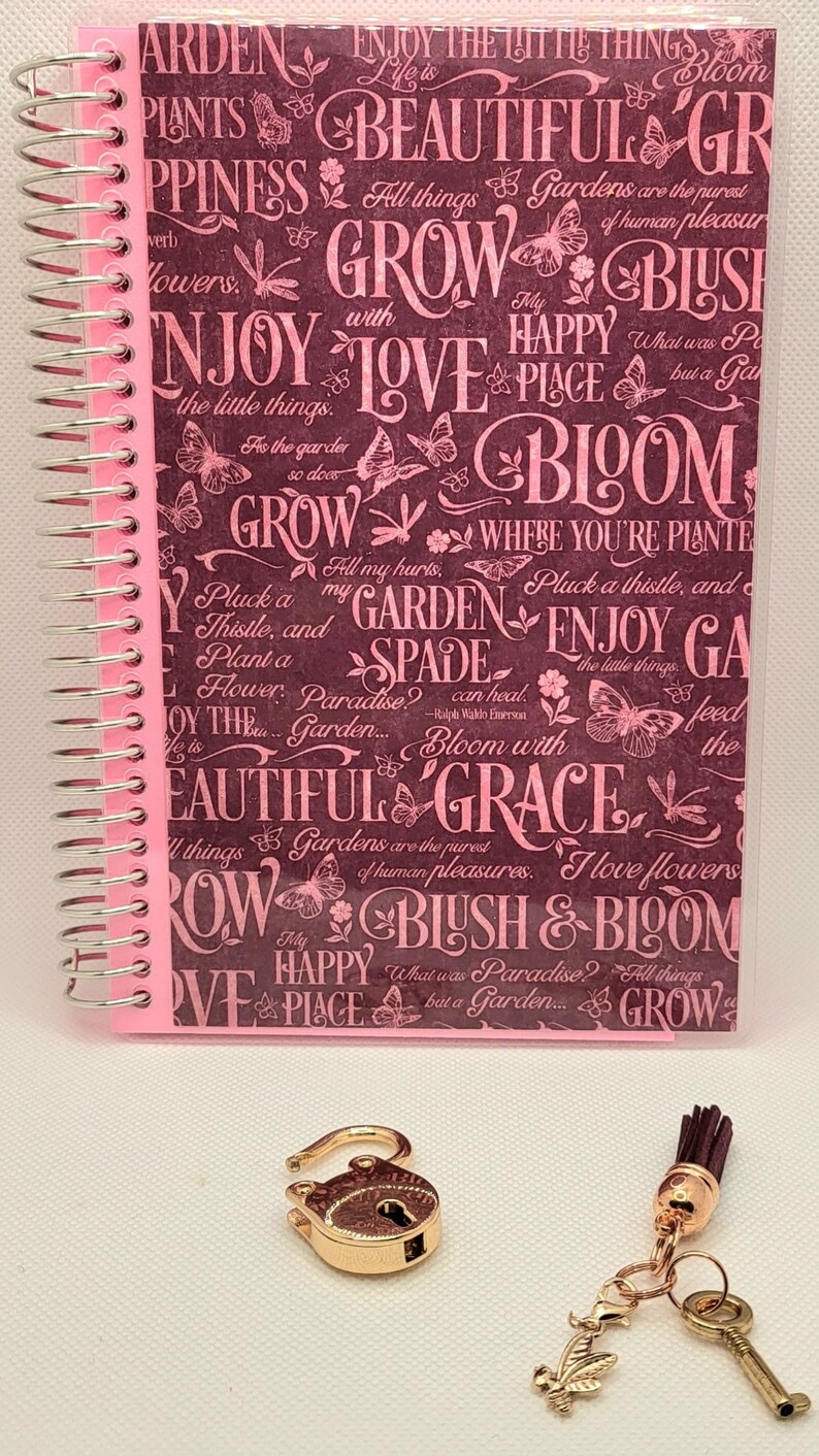 Pink Blush & Bloom Diary with lock image 5