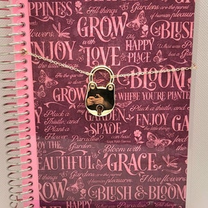 Pink Blush & Bloom Diary with lock image 3