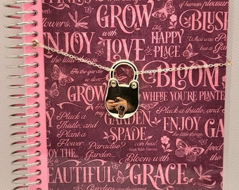 Pink Blush & Bloom Diary with lock