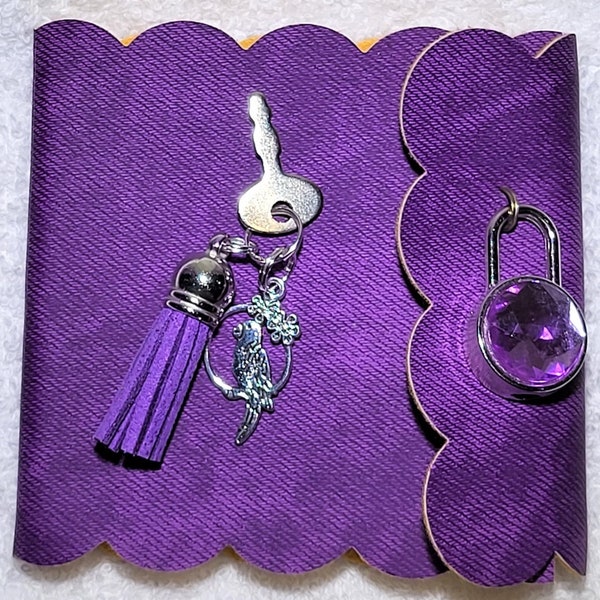 Purple Jeans Diary with Purple Jewel Lock